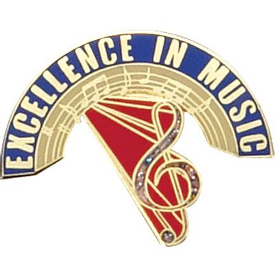 Excellence In Music Award Pin Martin Lapel Pins