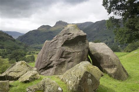The Langdale Boulders Lake District England Stock Image Image Of Hill Countryside 87875341