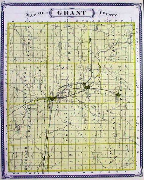 Map Of Grant County Indiana Art Source International