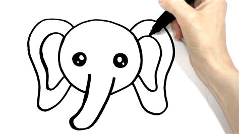 Como Dibujar Un Elefante Dibujos Sencillos Images