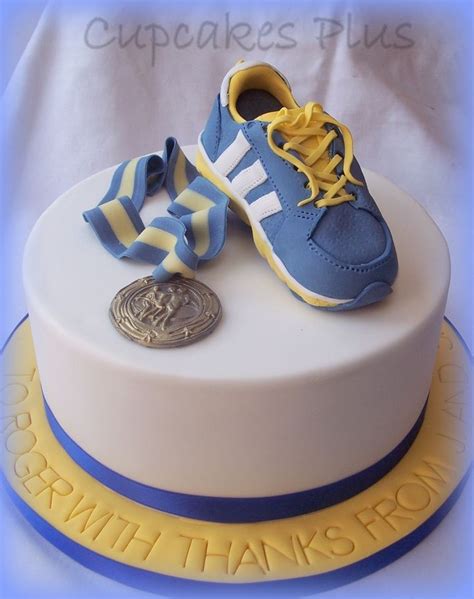I'm really happy with this one. Running Cake | Running shoes cake, Running cake, Sports themed cakes