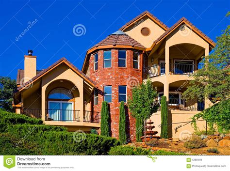 Beautiful New Brick House Stock Image Image Of