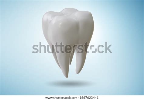 White Tooth Dental Concept 3d Rendering Stock Illustration 1667623441