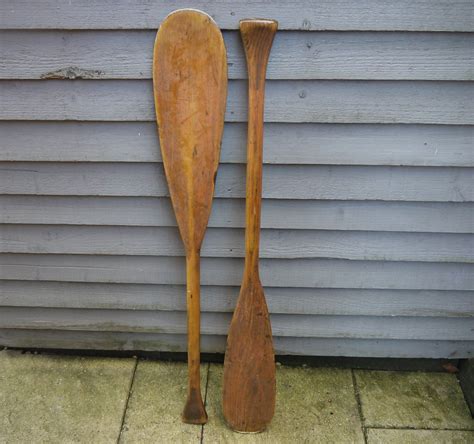 Vintage Pair Of Wooden Oars Pair Of Oars Nautical Decor Vintage