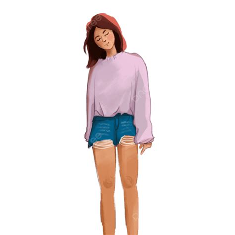 Standing Girl Girl Schoolgirl Stand Png Transparent Image And