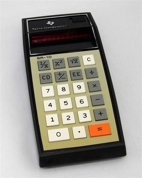 Vintage Texas Instruments Electronic Pocket Calculator Model Sr 10