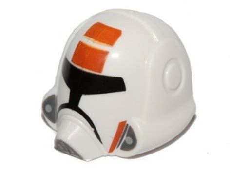 Lego Star Wars Minifig Headgear Helmet Republic Trooper W Orange
