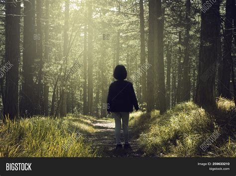 Lost Little Girl In Forest
