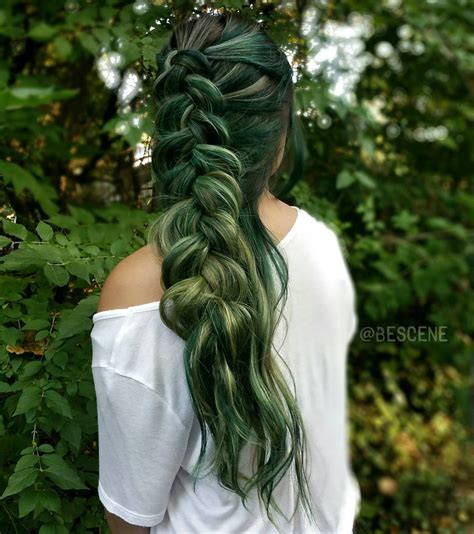 How to fade black hair! Green Hair Color Ideas for 2017 - 2021 Haircuts ...