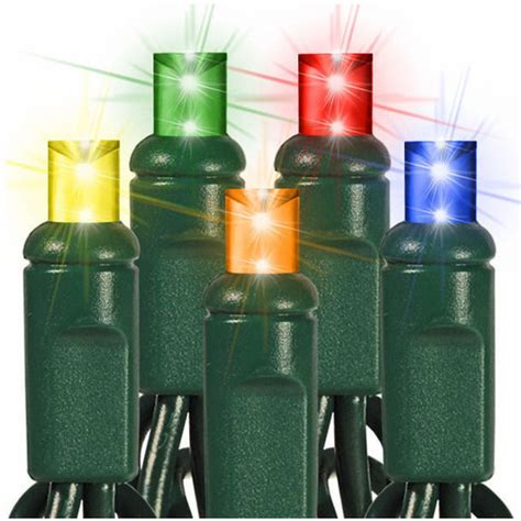 50 Led 5mm Wide Angle String Lights 6 25 Foot Multi Color