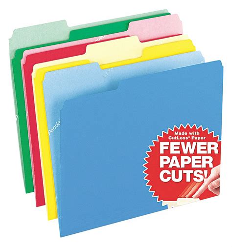 Pendaflex Letter Size File Folders 13 Tab Cut 8 12 In Height 11 In