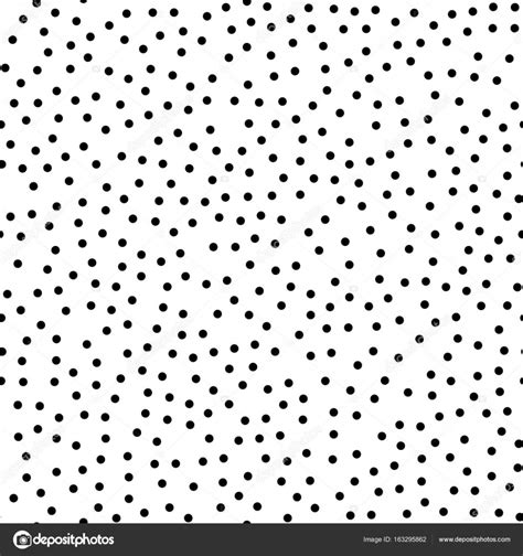 Black Polka Dots Seamless Pattern On White Background Cute Classic