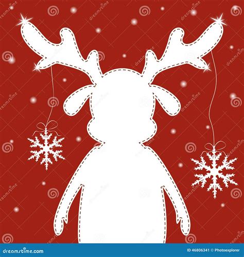 Reindeer With Snowflake Stock Illustration Illustration Of Snow 46806341
