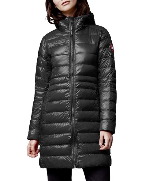 canada goose cypress packable hooded 750 fill power down puffer coat black lyst