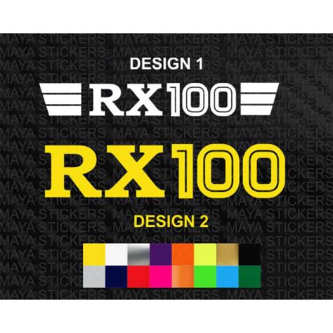 Yamaha Rx 100 Logo Stickers In Custom Colors And Sizes