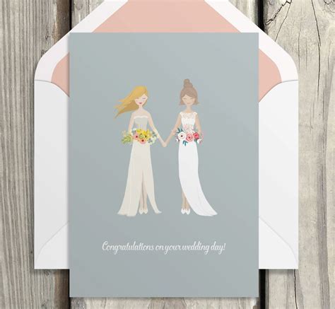Paper Greeting Cards Wedding And Engagement Cards Lesbian Wedding Card