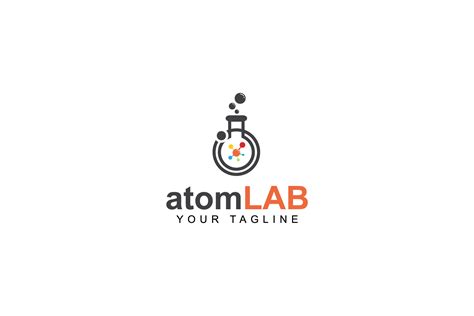 Atom Lab Vector Logo Design Graphic By Sabavector · Creative Fabrica