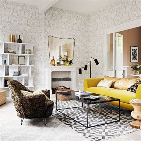 Jun 30, 2021 · all grey living rooms are a classic, and they are such because they have longevity. yellow sofa - Pesquisa Google | Damask wallpaper living ...