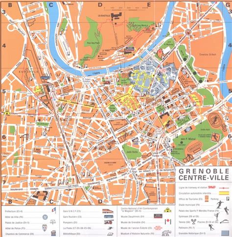 Grenoble Centre Ville Map Grenoble France Mappery