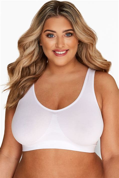 White Seamless Non Padded Bra Yours Clothing