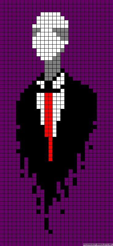 Pixel Template For Any Die Hard Slendy Fans Minecraft Pixel Art Grid