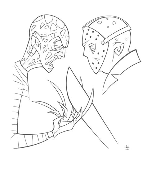 Jason Voorhees Coloring Pages Sketch Coloring Page