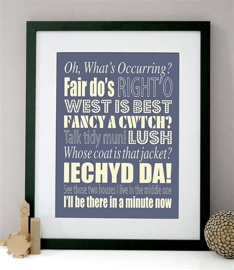 Personalised Welsh Sayings Print By Modo Creative