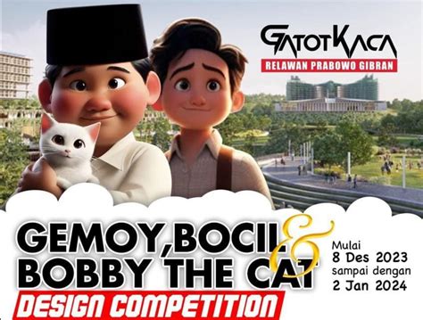 Sukarelawan Prabowo Gibran Gelar Lomba Desain Gemoy Hingga Bobby The Cat