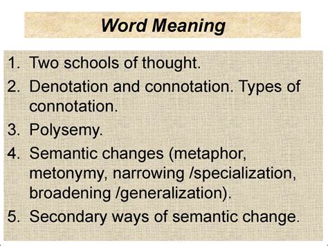 Word Meaning презентация онлайн