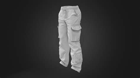 3d Model Baggy Cargo Pants Vr Ar Low Poly Cgtrader