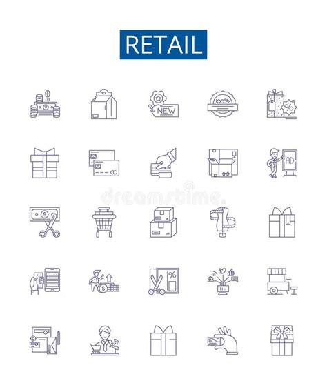 Retail Line Icons Signs Set Design Collection Of Shopping