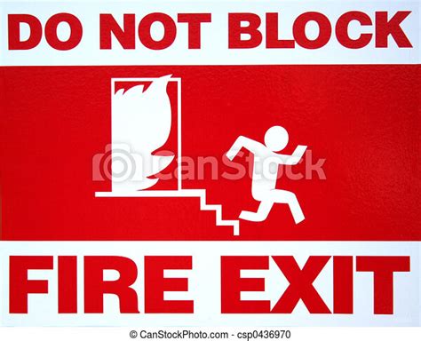 Stock Illustration Of Fire Exit Red And White Fire Exit Sign In