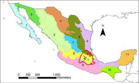 The Morphotectonic Provinces Of Mexico Central Mexico Is Outlined In