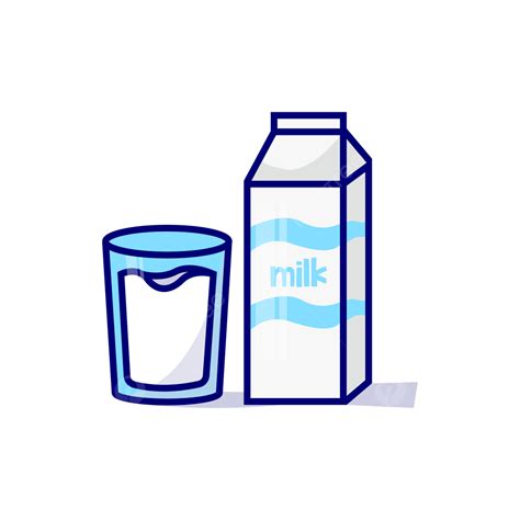 Gambar Ilustrasi Susu Susu Minum Segar Png Dan Vektor Dengan