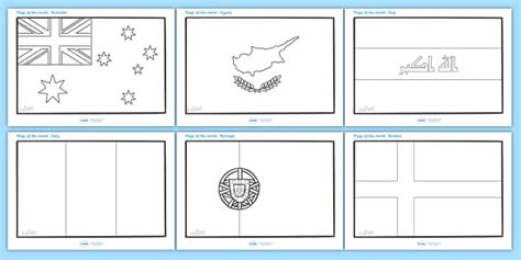 Flag Colouring Pages Flags Of The World Activity Twinkl