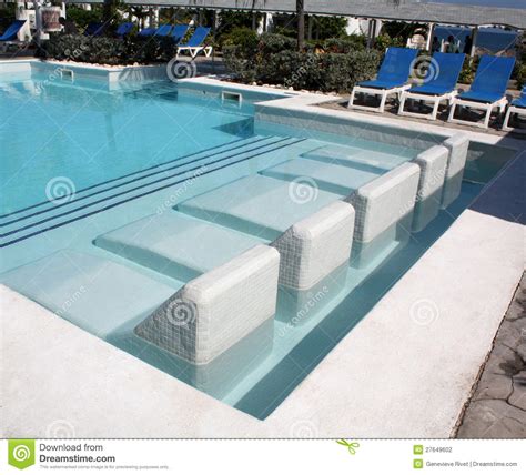 Seats Into A Swimming Pool Stock Photo Image Of Swim