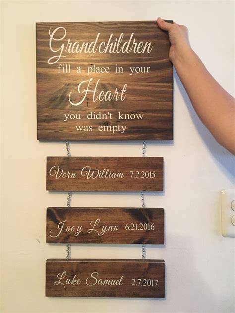 Grandchildren Wall Sign 55 Free Shipping Diy Wood Signs