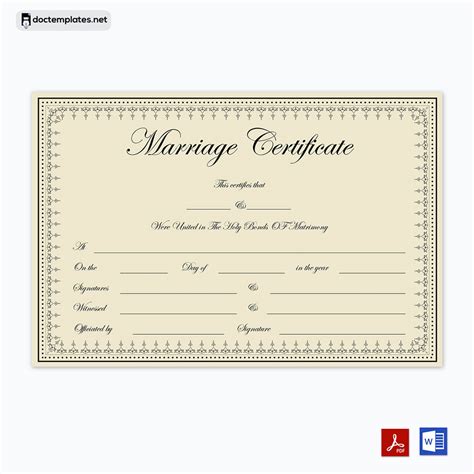Marriage Certificate Photo