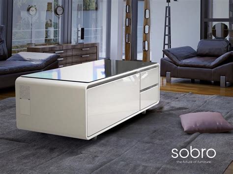 It's got a bluetooth speaker you can hook up to the tv, or bump some tunes while you watch. Sobro Cooler Coffee Table | The Coolector
