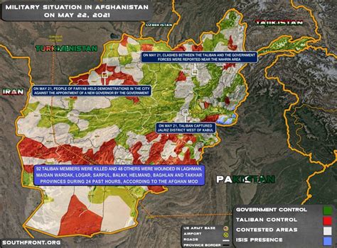 Military Situation In Afghanistan As Of May 22nd Maps On The Web