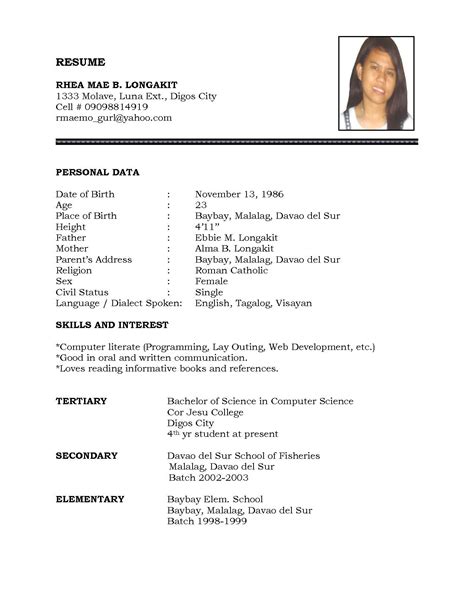 Have a look at this ready cv sample and then try to make youw own curriculum vitae, using your contact details, your photo, education, skills etc.! Resume Format For Job , #format #resume #ResumeFormat ...
