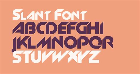 Slant Free Font What Font Is