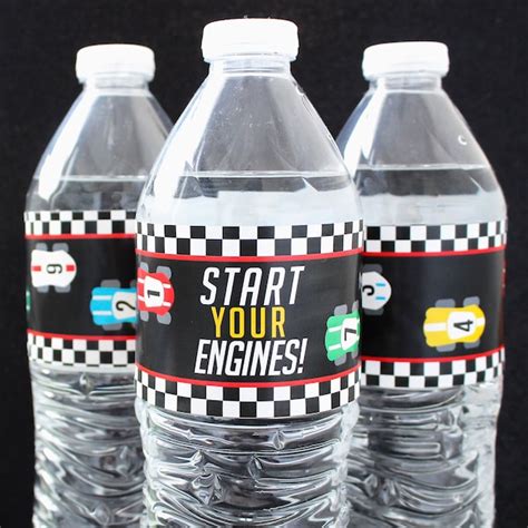 Cars Themed Water Bottle Labels Etsy