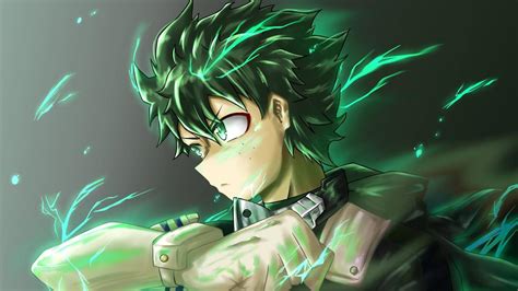Zielone Włosy Izuku Midoriya Deku My Hero Academia Deku Hd Desktop