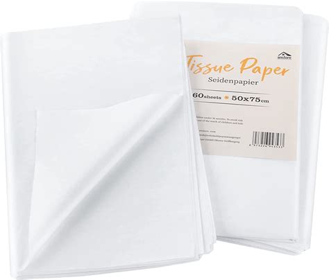 Anstore 60 Sheets Tissue Paper Large White Wrapping Tissue Paper 20 X