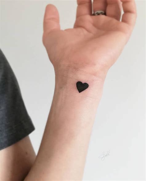 Heart Star Wrist Tattoos