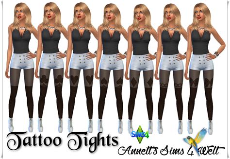Annetts Sims 4 Welt Tattoo Tights