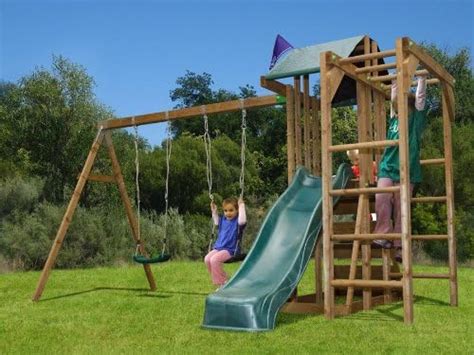 Dunster House Juniorfort Monkey Outdoor Wooden Climbing Frame With
