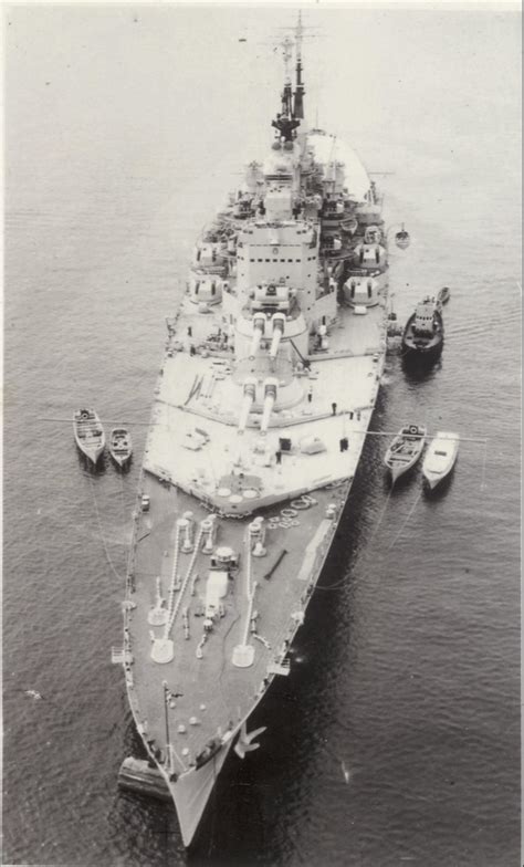 Battleship Hms Vanguard During A Visit To Oslo June 21 1954 1517 ×