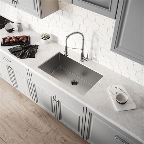 Shop Kraus Handmade 30 In X 18 In Stainless Steel Single Basin